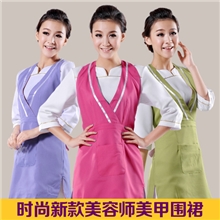厂家直销美容师工作服围裙美容院围裙美容围裙美甲围裙美容师围裙