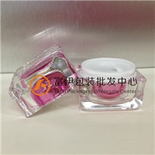 化妆品包装美容工具亚克力四方水晶瓶30g银金玫红蓝现货批发促销