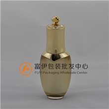 化妆品包装美容工具亚克力皇冠瓶金色30ml分装瓶现货批发促销