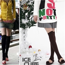 韩版百搭毛线秋冬袜套批发时尚袜套腿套/靴套堆堆袜套护膝批发