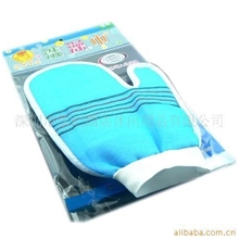 厂家直销洗澡巾，搓背巾，搓澡巾手套，大拇指洗澡巾，桑拿用品