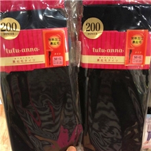 2013秋冬新款tutuanna黑色加厚有绒毛吸湿发热保暖200D连裤袜