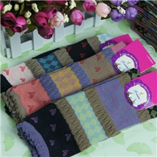 2013年最新款200针精梳棉森系复古袜撞色袜子堆堆袜女棉袜批发