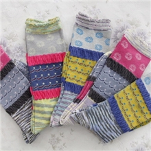 批发2012年新款外贸原单女袜复古撞色袜子堆堆袜袜厂批发