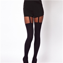 外贸欧美原单ASOS同款蝴蝶结吊带假高筒丝袜9.4