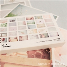 淘宝热销贺卡明信片批发陌墨盒装复古明信片-往事不如烟30张入