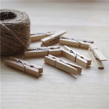 大量现货照片墙纯色木制小夹子原色小木夹4.5CM