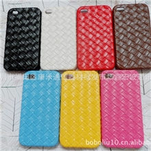 iphone5C廉价版贴皮手机壳pu皮手机保护壳手机壳编织纹