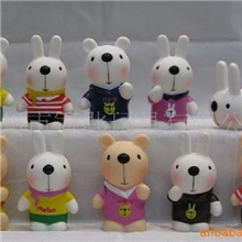 韩国咪兔咪熊卡通公仔广告促销礼品搪胶玩具摆设动漫周边摆件