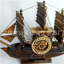 新品批发八音音乐盒木制帆船饰品一帆风顺系列YM805