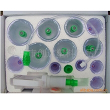 供应真空12罐拔罐器透明拔罐器助身塑料拔罐器