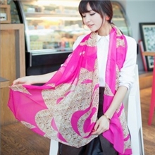 2013韩版秋冬新款百搭豹纹丝巾绒雪纺围巾超长超大披肩迪拜之恋