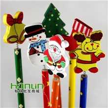 儿童学习用品小学生奖品圣诞节礼品写不断hb卡通铅笔创意文具批发