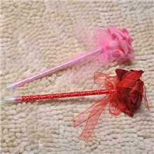 专业生产圆形棒棒糖笔金粉花圆珠笔扁型厂家直销自主生产