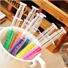 G006日韩国文具创意针管荧光笔小清新糖果色标记笔