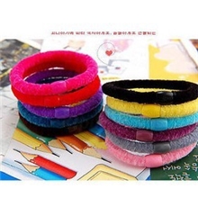 经典款糖果色绒绒发圈发绳头绳百搭款高弹力绒根2g