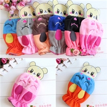 X305批发可爱卡通超盟睡兔袖套拉绒笑脸害羞兔子防污防油38