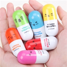淘宝爆款赠品带表情药丸笔广告笔伸缩笔/圆珠笔定做logo10g