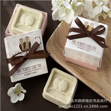 创意香皂回礼小礼品情人节生日小礼物猫头鹰小香皂手工皂批发