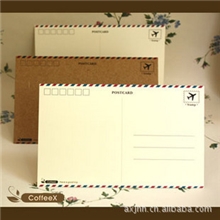 CoffeeX空白明信片航空复古DIY手绘可邮寄可批发单面24张