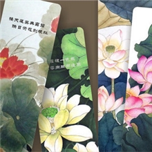 【创意书签批发批发】圣洁荷花书签4张