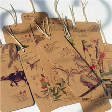 【创意书签批发】二十四节气纸质书签12张牛皮纸书签