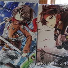 进击的巨人周边批发动漫袋子手提袋纸袋漫展福袋三笠兵长周边