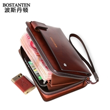 波斯丹顿爆款真皮手拿包男士牛皮手拿包手抓包大容量B20102