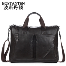 波斯丹顿真皮男士商务包牛皮公文包手提包真皮男包斜挎包