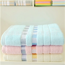 孚日同款提方格素色吸水全棉大浴巾纯棉沙滩巾可定制任何LOGO