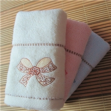 库存毛巾尾货无捻绣花素色蝴蝶结纯棉毛巾特价处理亏本清仓甩卖