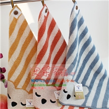 批发柔软厚实款可爱卡通小方巾挂巾抹手巾金号毛巾正品6131