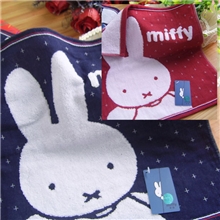 批发价金号米菲兔情侣款卡通方巾