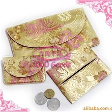 供应中国特色丝绸工艺包三件套锦缎女士钱包