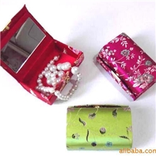 供应织锦缎双支口红盒首饰盒喜糖盒