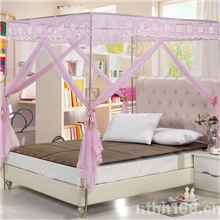 不锈钢落地宫廷豪华宫廷蚊帐方顶三开门特价