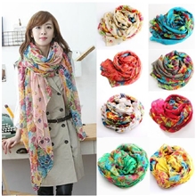 2013年韩国秋冬女款田园碎花围巾围脖防晒披肩丝巾百花争艳