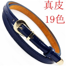 热销新款OL糖果漆皮女士细皮带女式真皮腰带批发韩版时尚混批