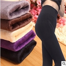 考拉绒秋冬打底裤女加绒加厚保暖裤九分裤大码一体裤打底裤