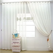 【布蝶轩】百搭麻纱厚重垂感佳飘逸窗帘窗纱客厅书房特价批发