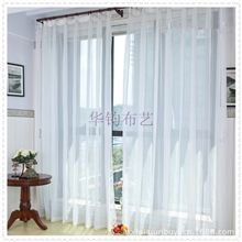 百搭白色窗纱特丽纶压花工艺飘纱窗帘客厅卧室书房批发