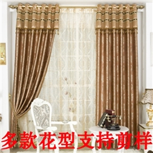 绍兴柯桥厂家直销阳离子提花遮光布欧式窗帘窗纱布料批发支持零剪