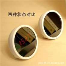 创意闹钟美人镜电子时钟LED静音魔镜可作镜子礼物化妆镜闹钟