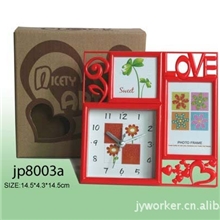 工艺礼品生日礼物婚庆礼品家居饰品方形相架钟