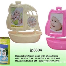 工艺礼品生日礼物婚庆礼品家居饰品帆船五寸相架钟