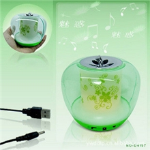 音箱创意音箱苹果音响音箱907水晶苹果迷你音响