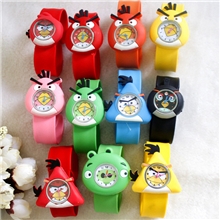 儿童拍拍表可爱男孩女孩卷尺表愤怒的小鸟创意卡通礼物拍拍表