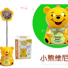 原厂直销小熊LED充电台灯卡通充电台灯6灯充电台灯照明学习台灯