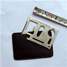 户外11种多功能军刀卡/野营卡/工具卡11合1多功能卡（带皮套）