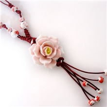 秋冬长款毛衣链夸张陶瓷项链景德镇手工饰品复古项链毛衣